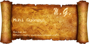 Muhi Gyöngyi névjegykártya