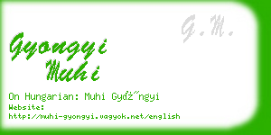 gyongyi muhi business card